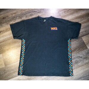 Nike Shirt Mens‎ Large Black Tribal Side Panel Graphic Athletic Sports Tee